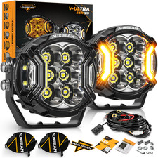 Auxbeam V-ultra 3579 Inch Led Side Shooter Amberwhite Driving Light Pods Auxbeam V-ultra 3579 Inch Led Side Shooter Amberwhite Driving Light Pods