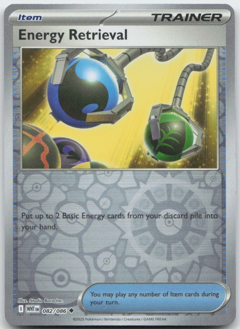 Pokemon : Energy Retrieval White Flare 082/086 : UC Reverse Holo