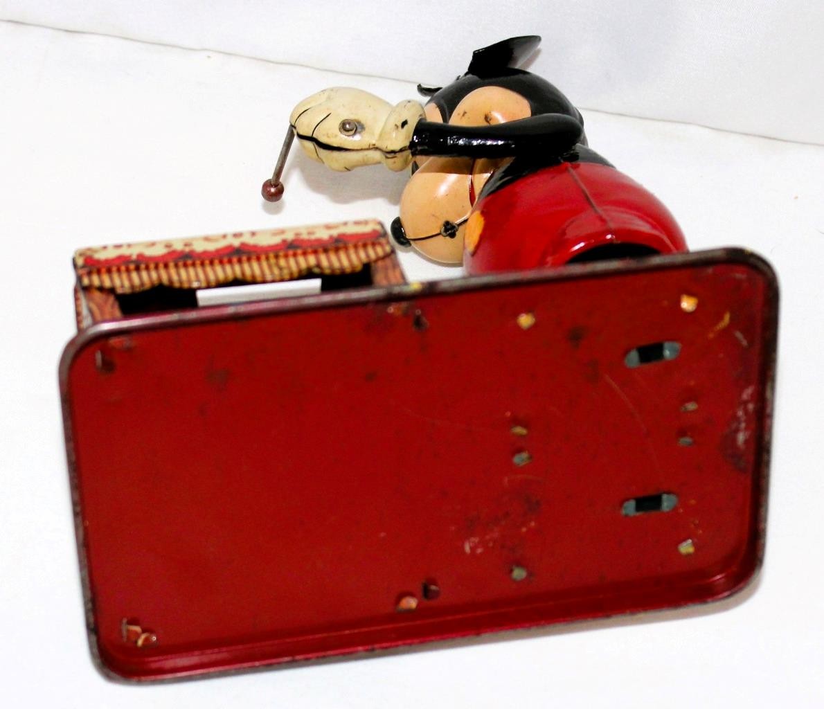DISNEY 1950s ALL METAL VERSION MICKEY MOUSE XYLOPHONE LINEMAR WIND-UP TOY-WORKS