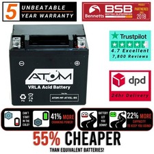 YTX5L-BS - Atom Maintenance Free Battery for Honda CG 125 76-22