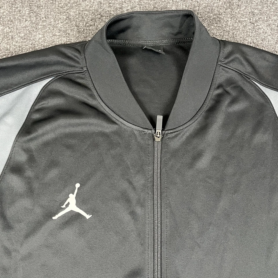 Chaqueta Jordan Jumpman Para Hombre 4XLT Negra Gris Cremallera Completa Pista Poliéster 924707-060 Foto 4 de 4