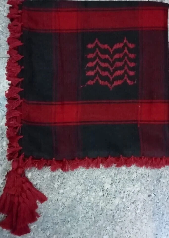 Bufanda Keffiyeh Estilo Palestino Original Mezcla Algodón Bufanda Kufiya Foto 2 de 4