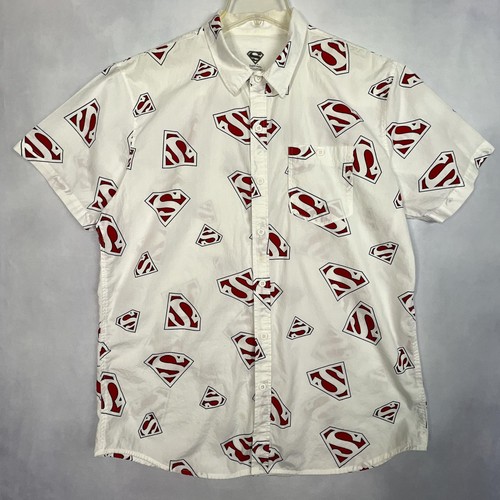 superman button down shirt
