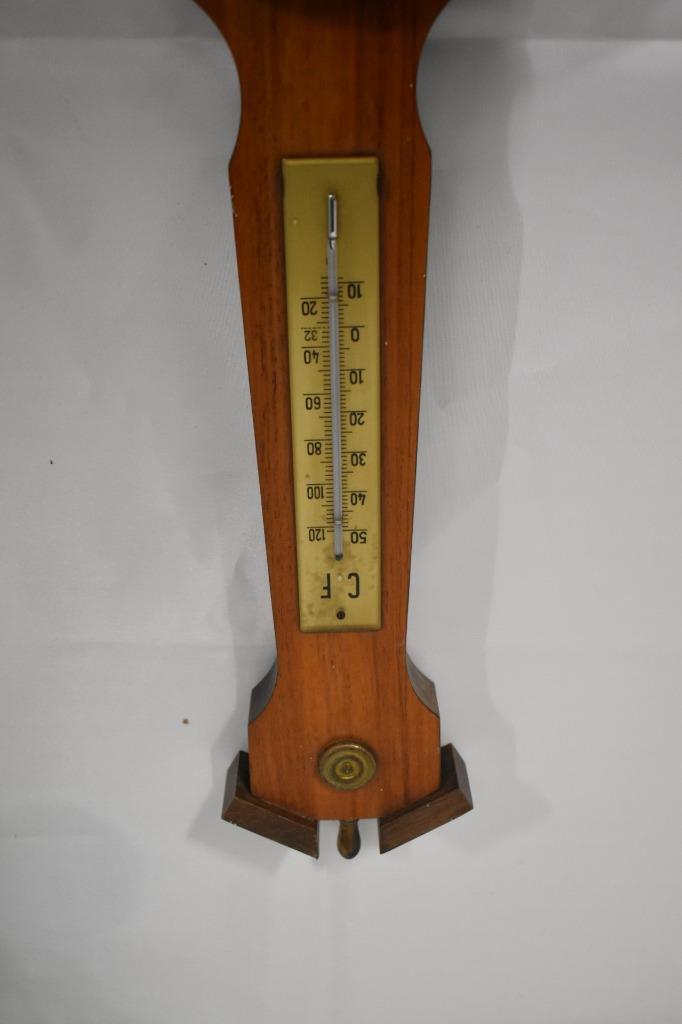 Vintage Barometer Thermometer Wooden Barometer Made in CDR eBay
