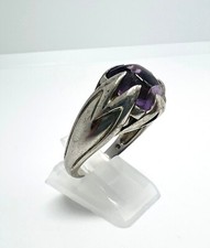 Vintage 925 Silver Amethyst Ring Size 53 Vintage 925 Silver Amethyst Ring Siz...