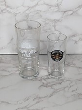 STOWFORD PRESS WESTONS CIDER HALF PINT & PINT GLASS PUB BAR MANCAVE