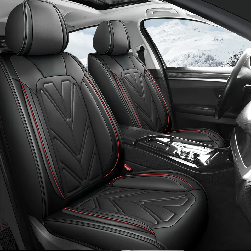 For Volkswagen Jetta Napa Leather Car Seat Cover  Front Rear Full Set Protector Foto 2 de 4