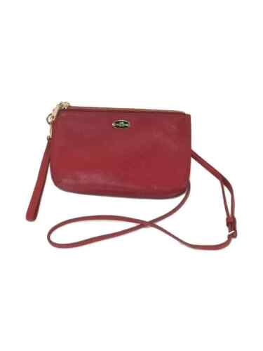 COACH Shoulder Bag Leather RED Solid Color - Picture 1 of 8