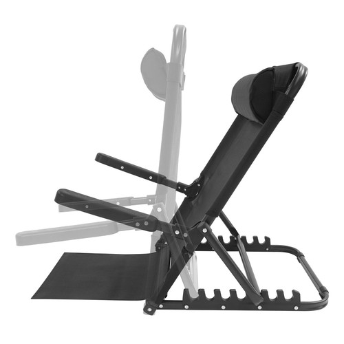 Portable Lifting Bed Backrest, Adjustable Lifting Bed Backrest W/ Armrest, Black - Picture 5 of 12