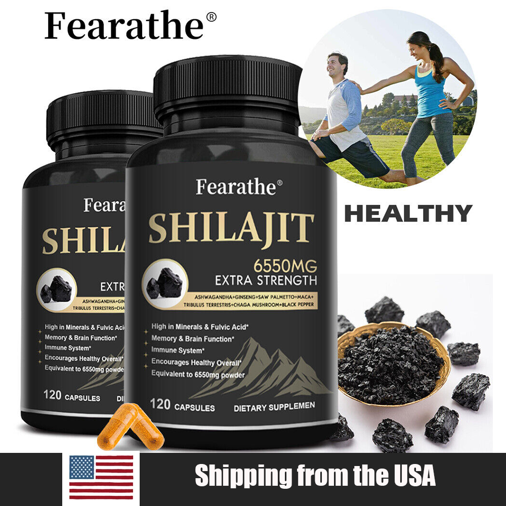 Shilajit Extrakt 6550 mg Fulvic Säure Hohe Potenz Ergänzung Boost Energie