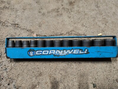 CORNWELL TOOLS 3/8  DRIVE METRIC SEMI-DEEP IMPACT SOCKET SET, 8mm-19mm