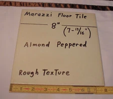 1 pc. "Almond-Off White" Peppered Textured-Ceramic / Porcelain Floor Tile  8" 