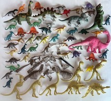 Dinosaur Toy Figures 50+ Caveman Diorama Fossil Skeleton Raptor T-Rex Plastic
