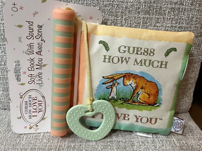 Guess How much I love you cloth soft book with sound & teether NEW