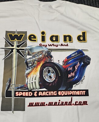 WEIAND Speed & Racing Equipment (00) Men's 100% Cotton T-shirt NHRA Drag Racing
