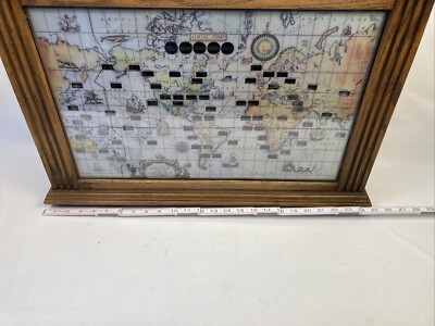 1959 Howard Miller World Time Zone Clock Model 4625 Electric