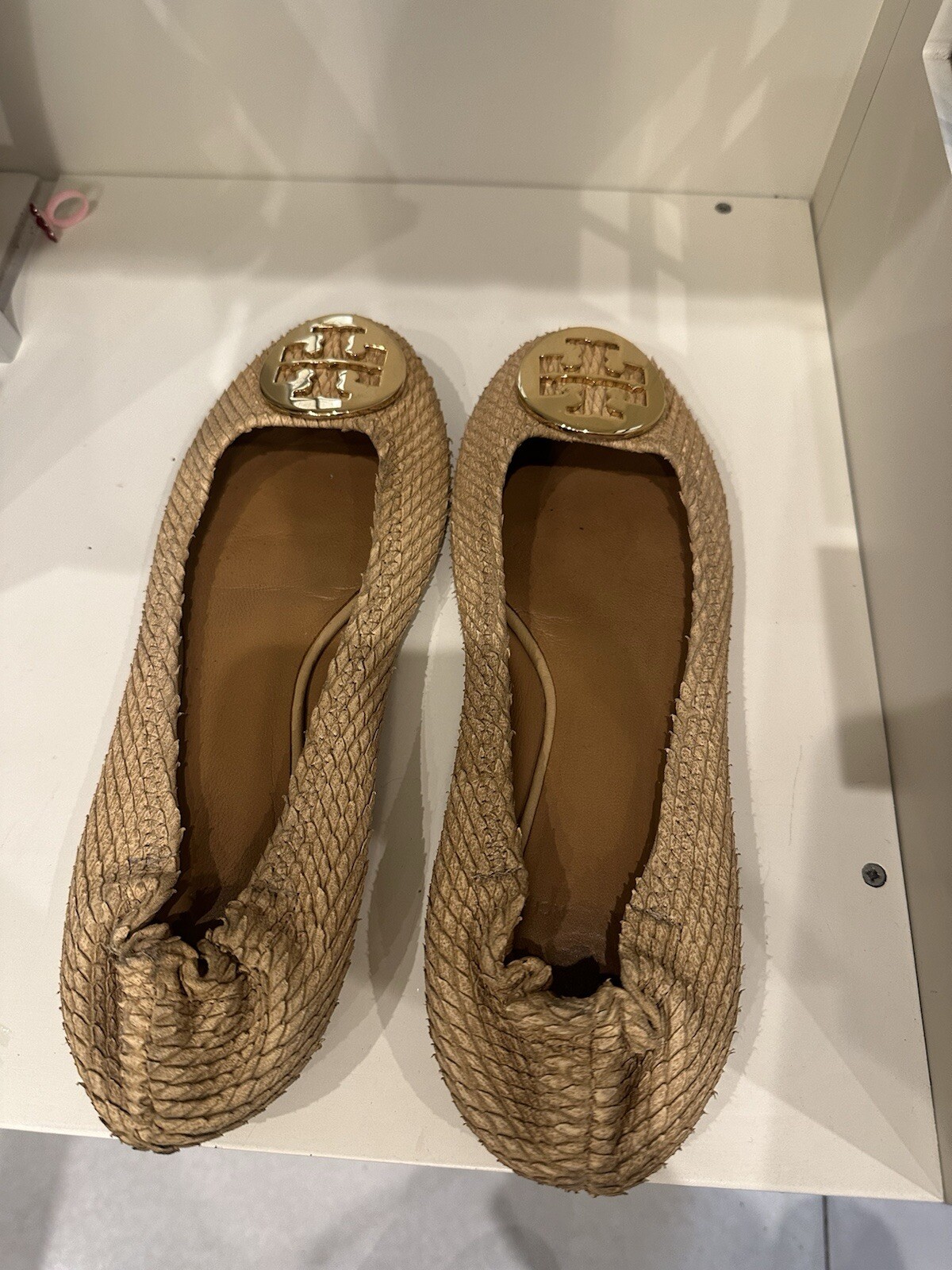 Tory Burch Reva Python Snake Texture Embossed Log… - image 6