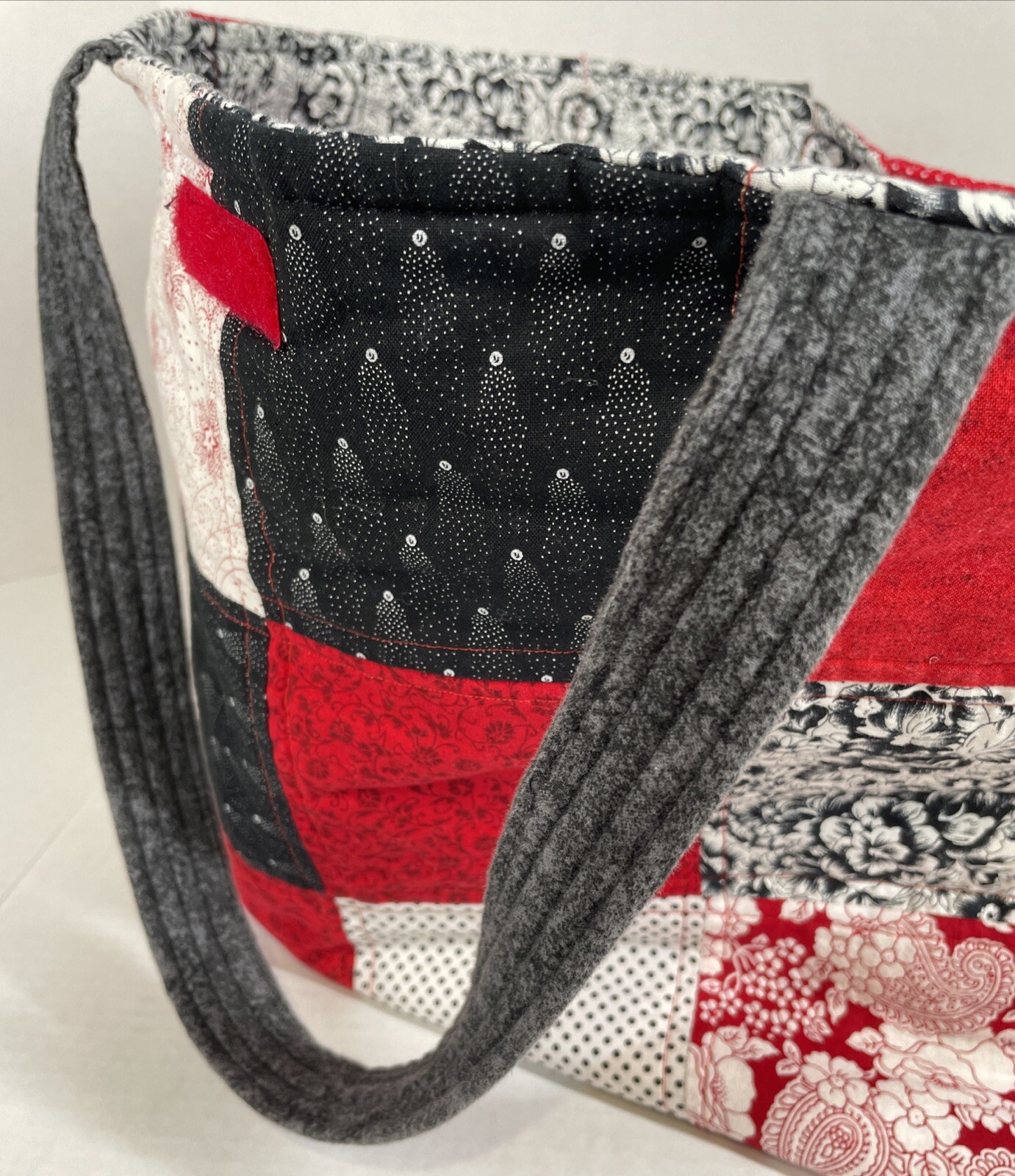 Extra Large Tote Bag Handmade Patchwork Quilted R… - image 16