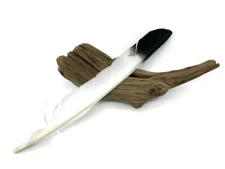 6 Pieces Black Tipped Turkey Pointers Imitation Eagle Wing Feathers Indian Craft