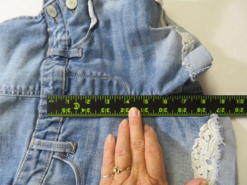So Girls 10 Denim Bibs Crochet Embellishmens See Measurements - Picture 6 of 7