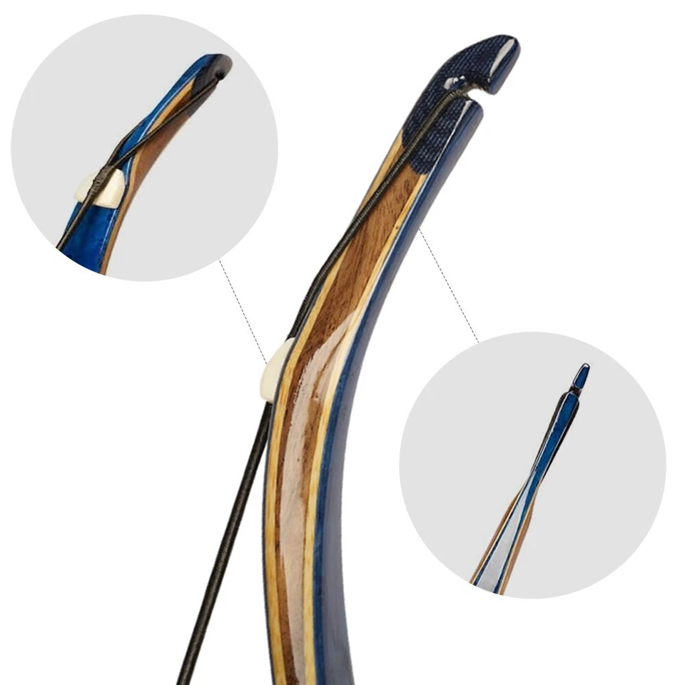 AF Archery Blue Maple Tatar Bow 54" Traditional Recurve Bow for Advanced Adults - Image 4 of 4