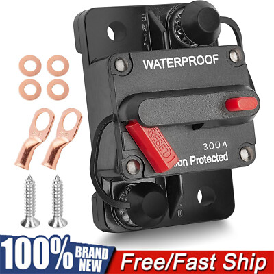 Waterproof Car Circuit Breaker Fuse Reset 30-300 Amp 12V-48V DC Car Boat Auto