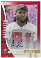 2019 Absolute Signature Rookies Spectrum Red #191 Anthony Johnson Auto /75 