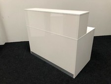 White High Gloss Reception Desk