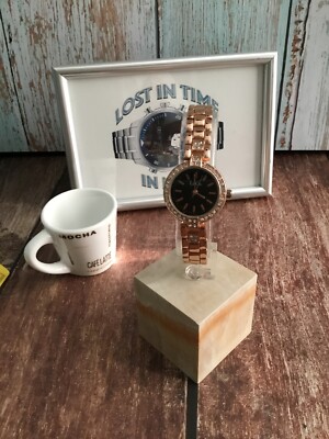 L & Co Rose Gold-Tone Crystal Accent Women\'s Watch - Blush Strap. BNIB Ladies Boxed Sets Womens Crystal Accent Rose Goldtone 5-pc  main image 3
