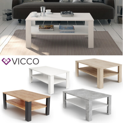 Couchtisch Wohnzimmertisch Beistelltisch Kaffetisch Holztisch 60x100 cm Vicco