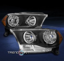 For 2011 2012 2013 Dodge Durango Replacement Headlights Lamps Blackamber Lhrh