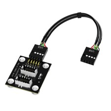 Dual USB 3.1 Front Panel Socket Key-A Type-E To USB 2.0 9/10Pin Adapter
