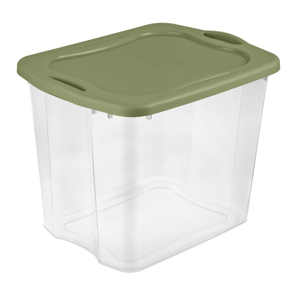 95 Qt Clear/Sage EZ Carry Plastic Legume Storage Bin