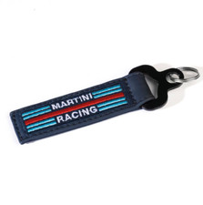 Martini Racing Dark Blue Leather Keychain - Sparco