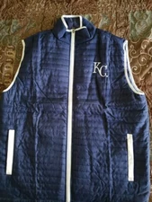 KC Royals Mens XL Puffer Vest Miller Light