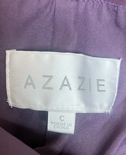 New! Azazie Lexy Plum Purple Prom Or Bridesmaid Dress Custom Size 6 Unaltered - Picture 12 of 13