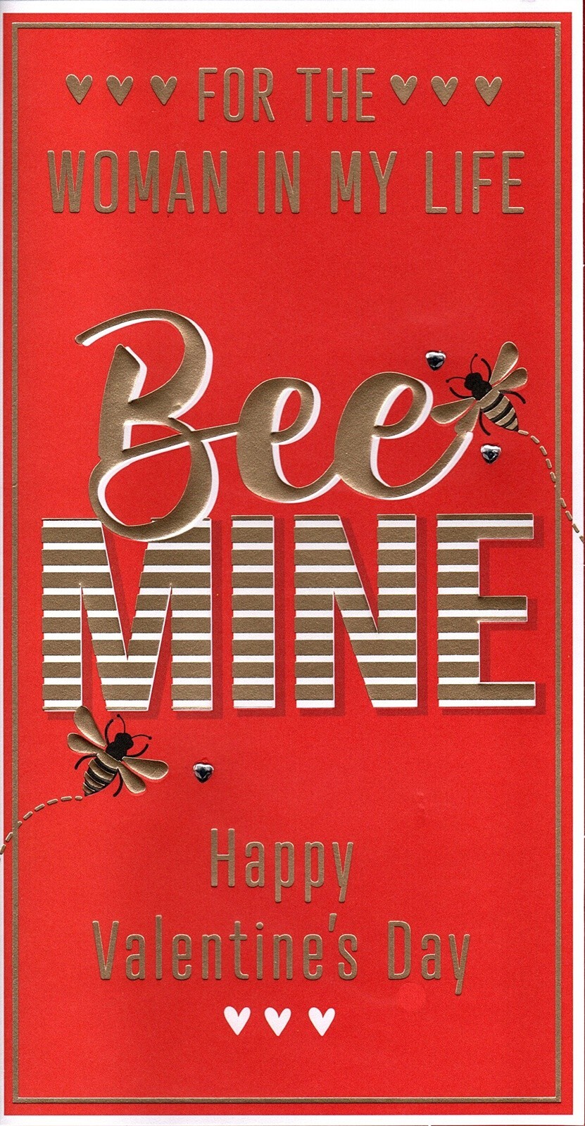 Happy Valentine's Day Card For The Woman In My Life Bee Mine Cute Bumble Bee