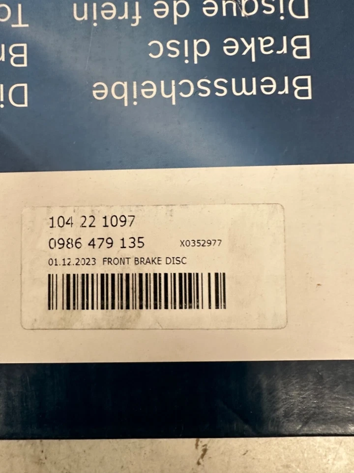 Bosch FRONT Brake Discs x2 SET   330mm for MERCEDES-BENZ C CLK SLK A2034211312 - Image 2 of 4