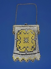 Vintage Art Deco Whiting  Davis Mesh Flapper Purse  1920s Elegant Accessory