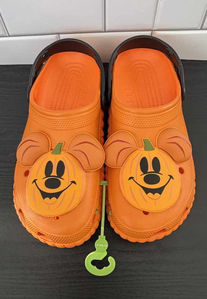 Disney x Crocs Mickey Mouse Jack-O'-Lantern Halloween Clogs Adult M10/W12 - Image 3 of 4