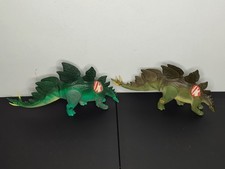 Vintage Jurassic Park Stegosaurus Dino Toys Lot of 2 JP24 1997 See Pics
