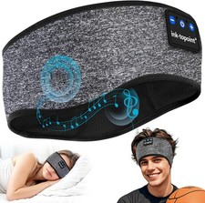 ink-topoint Sleep Headphones, Comfortable Headband Headphones for Side Grey