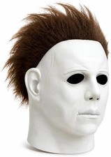 Halloween Michael Myers Mask 1978 Classic Full Face Latex Mask with Hair, Whit
