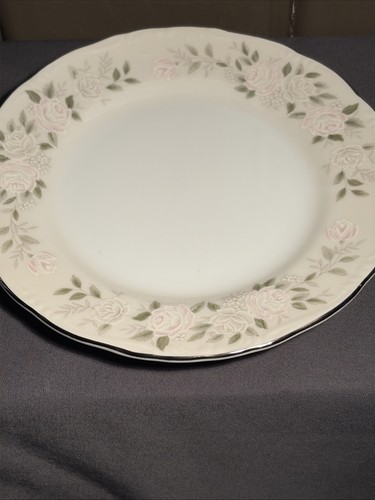 Sheffield Classic 501 Bread & Butter Plate Pink Roses on Rim Green Leaves - Picture 4 of 6