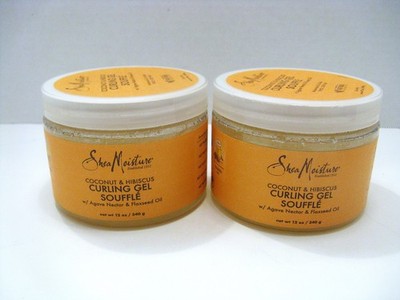 Shea Moisture Coconut & Hibiscus Curling Gel Souffle 12oz Agave Flaxseed (Lot 2)