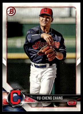 2018 Bowman Prospects Yu-Cheng Chang Cleveland Indians #BP128