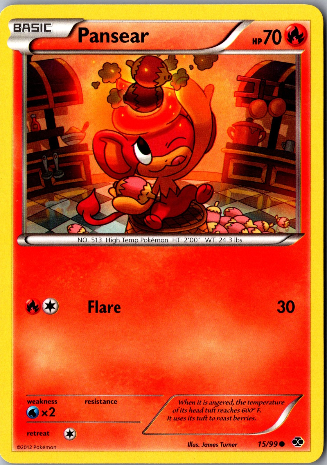 Pansear 15/99 Common Next Destinies Lightly Played Pokemon Card TCG Single