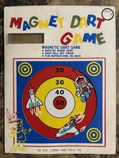 Vintage Osato Japan Space Ship Astronaut Magnet Dart Game In Original Packaging