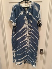 YOUNG FABULOUS & BROKE WOMEN'S KAFTAN TIE DYE TIGER LADDER MAXI DRESS S/M