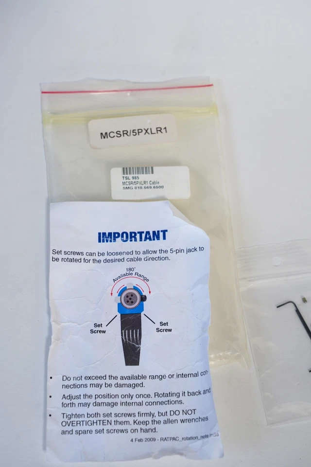 Lectrosonics Right-Angle TA5F to XLR Cable MCSR/5PXLR1 for SR Receiver - Image 2 of 4